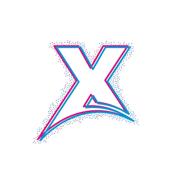 Logo X moderno singola lettera — Vettoriale Stock