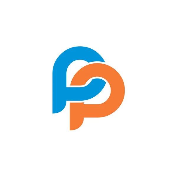 Letras unidas logotipo de PP — Vector de stock