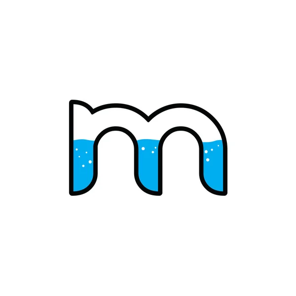 Modernes M-Logo mit nur einem Buchstaben — Stockvektor