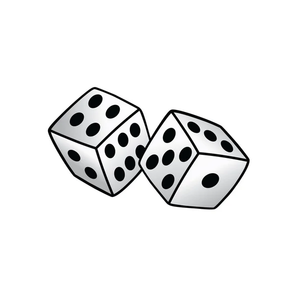 Dice flat ikonen — Stock vektor