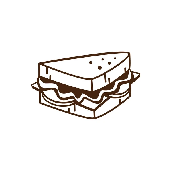 Sandwich-Flach-Symbol — Stockvektor