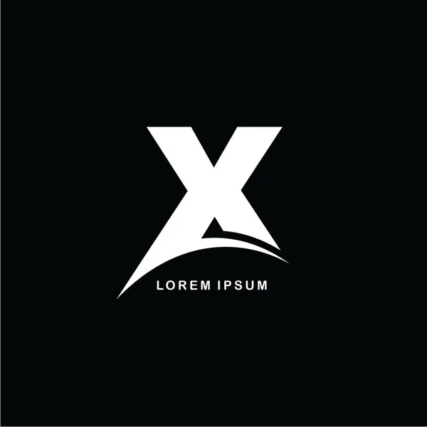 Moderní jedno písmeno X logo — Stockový vektor