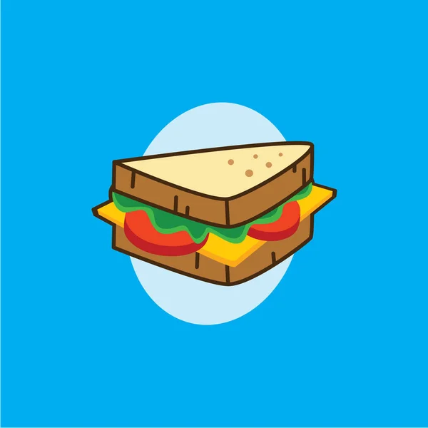 Sandwich platte pictogram — Stockvector