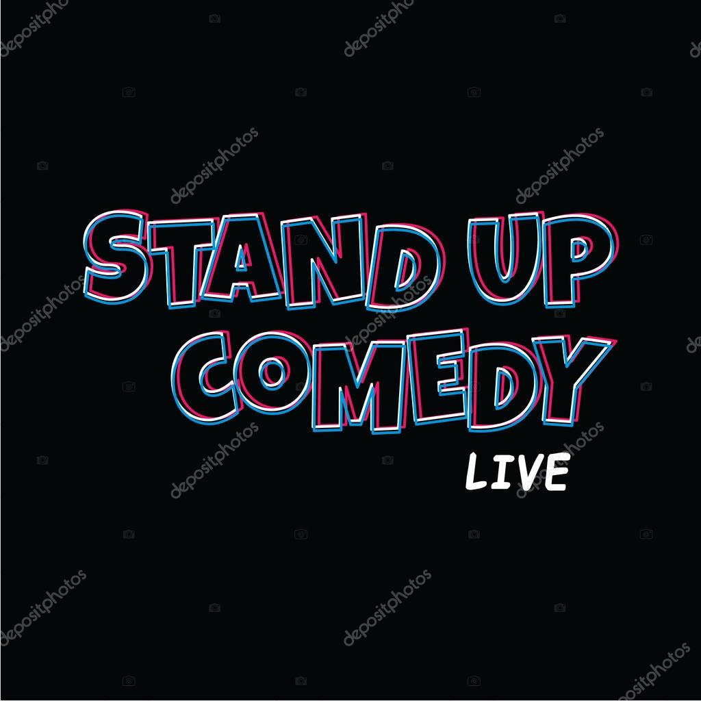 Stand up comedy vector illustration