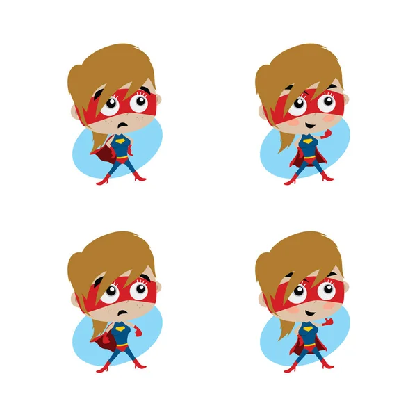 Cartoon superheld vrouw — Stockvector