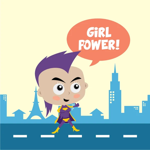 Superhéros de bande dessinée femme — Image vectorielle