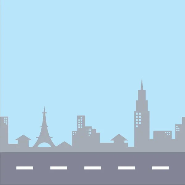 Paris cityscape illustration — Stock Vector