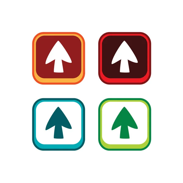 Cursor arrow color app icons set — Stock Vector