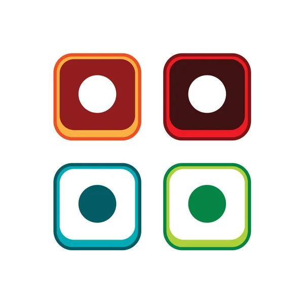 Ícones de aplicativos de cor multimídia — Vetor de Stock