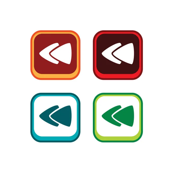 Cursor arrow color app icons set — Stock Vector