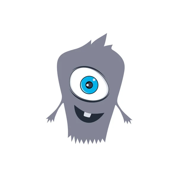 Mignon adorable effrayant monstre — Image vectorielle