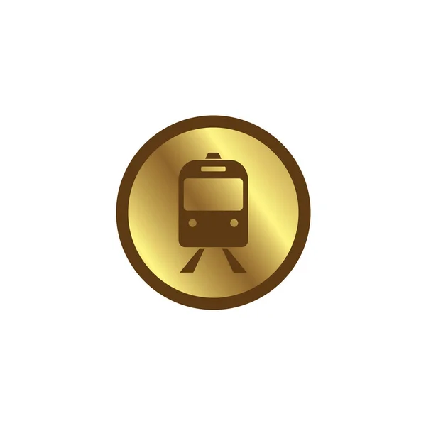 Metro tren color brillante icono del sitio web — Vector de stock