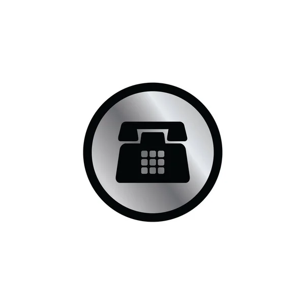Telephone glossy color website icon — Stock Vector