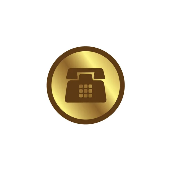 Telephone glossy color website icon — Stock Vector