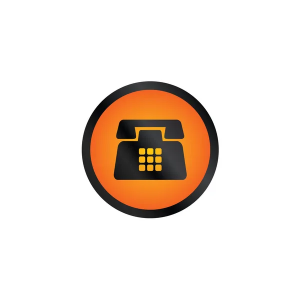 Telephone glossy color website icon — Stock Vector