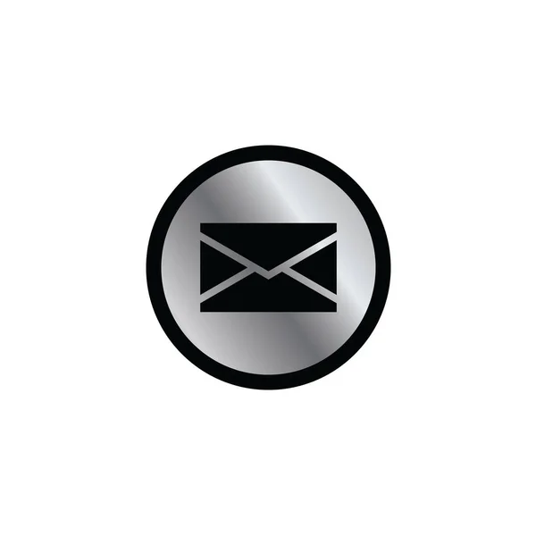 Mail Hochglanz-Farbe Website-Symbol — Stockvektor