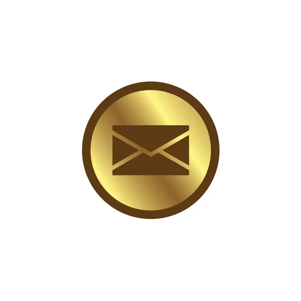 Ícone de site de cor brilhante correio — Vetor de Stock