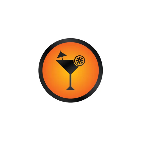 Lounge cocktail glossy icon — Stock Vector