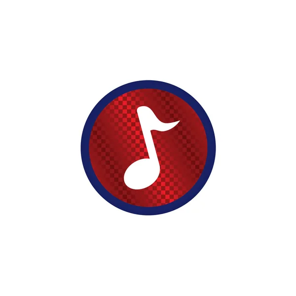 Music song round glossy icon — Stock Vector