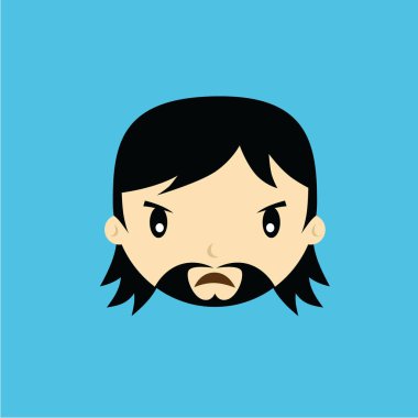 çizgi film yüz sakallı 