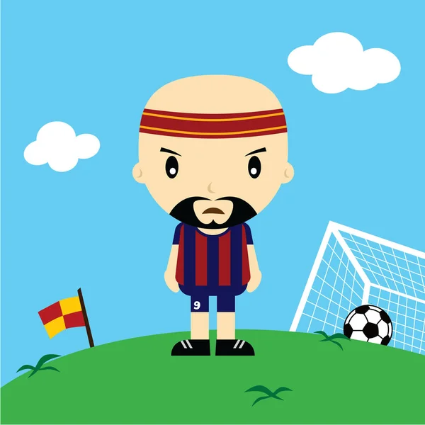 Cartoon soccer player — Stock Vector