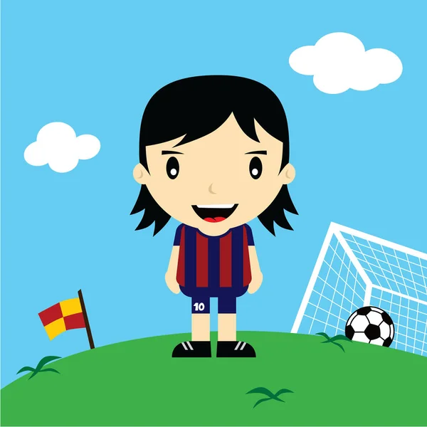Karikatür futbolcu — Stok Vektör
