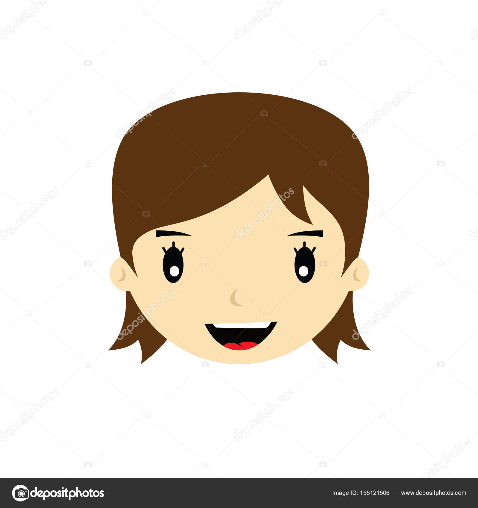 Anime rosto menina imagem vetorial de stockgiu© 551638746