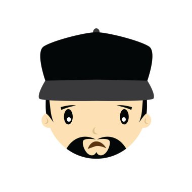 çizgi film yüz sakallı 