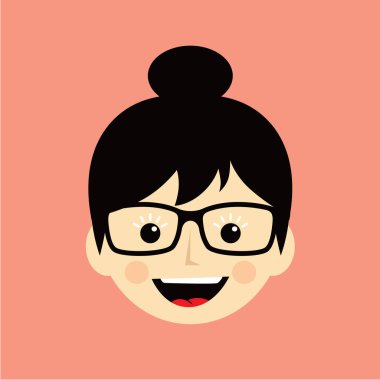 Çizgi film kızı yüzü