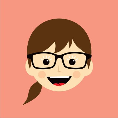 Çizgi film kızı yüzü