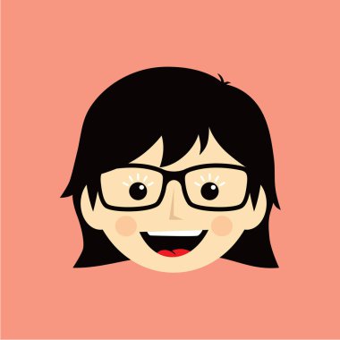 Çizgi film kızı yüzü