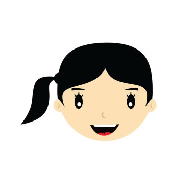 Çizgi film kızı yüzü