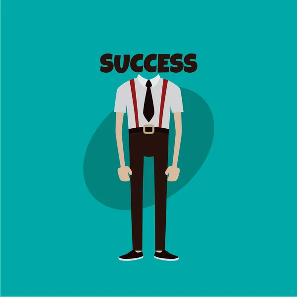 Homme avec succès d'affaires — Image vectorielle