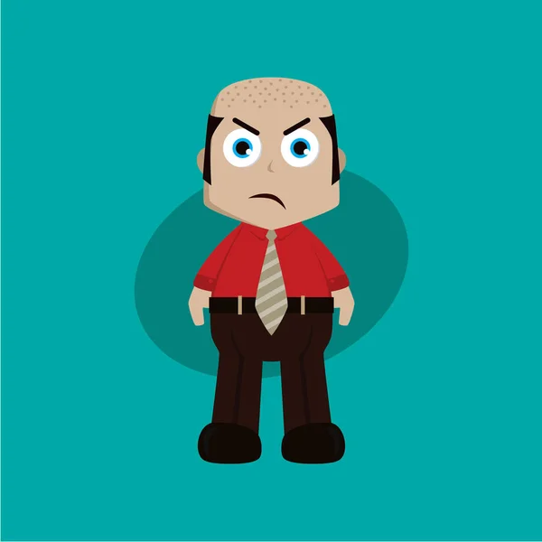 Businessman angry. Emotional businessman — Stock Vector