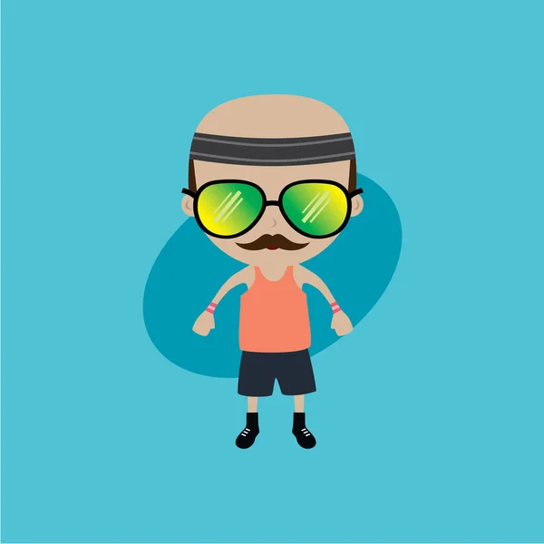 Guy in summer clothes — Stock Vector