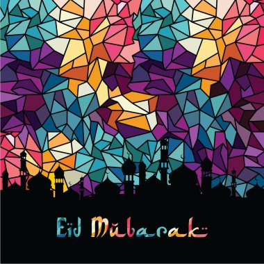 Eid mubarak tebrik kartı