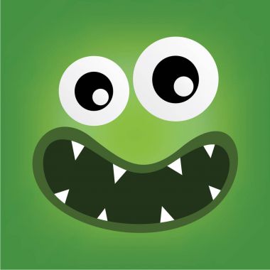 sevimli canavar yüz ifadesi