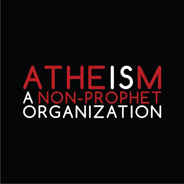 Plantilla de póster tema ateísmo — Vector de stock