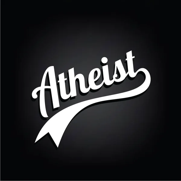 Atheist thema belettering — Stockvector