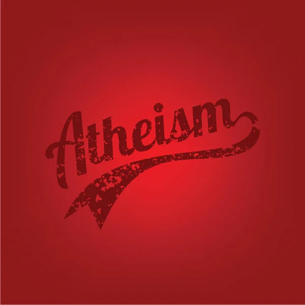 Atheïsme thema belettering — Stockvector