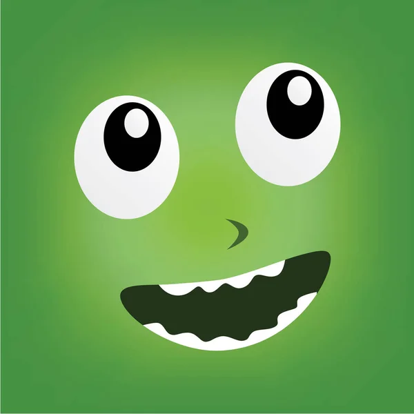 Cute monster facial expression — Stock Vector