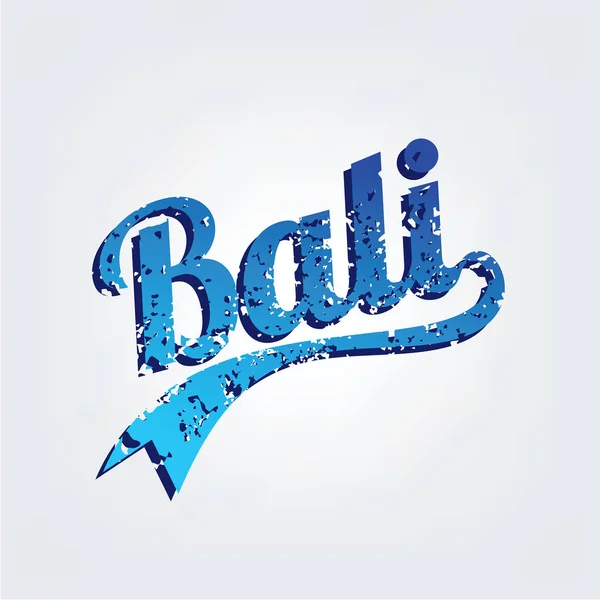 Bali grungy texto — Vector de stock