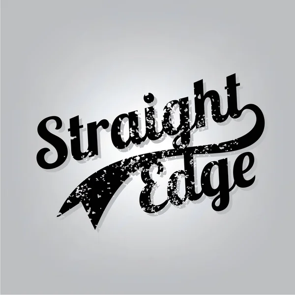 Logo van de Straight Edge — Stockvector