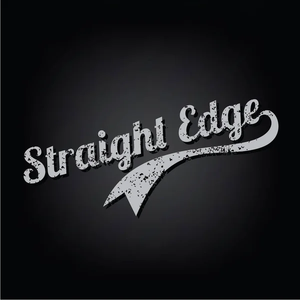 Straight Edge Logo — Wektor stockowy