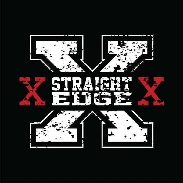 Logo van de Straight Edge — Stockvector