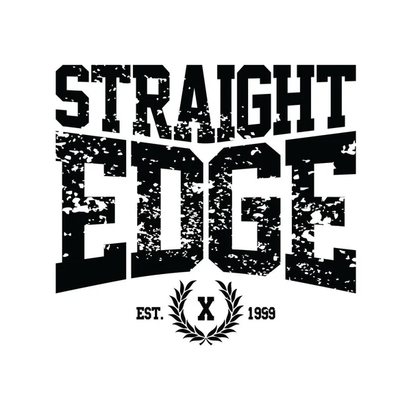 Straight Edge Logo — Wektor stockowy