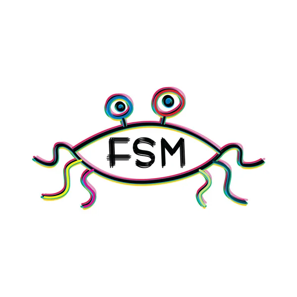 Flying Spaghetti Monster-ikonen — Stock vektor