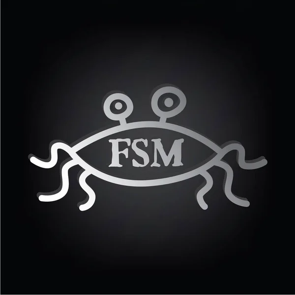 Flying Spaghetti Monster icono — Vector de stock