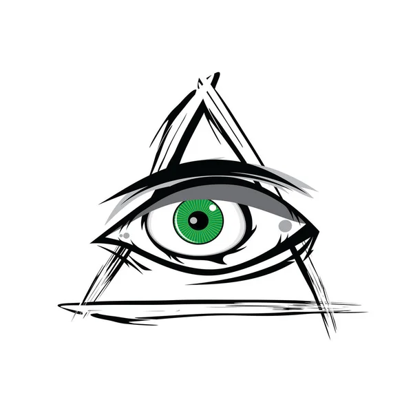 Ikonę All Seeing Eye — Wektor stockowy