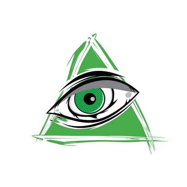 Das alles sehende Auge-Symbol — Stockvektor